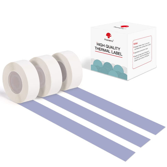 Phomemo D30 Continuous Label Tape - Purple Label Tapes, Thermal Labels for Kitchen, Files, Address, Gift and etc, 3 Rolls