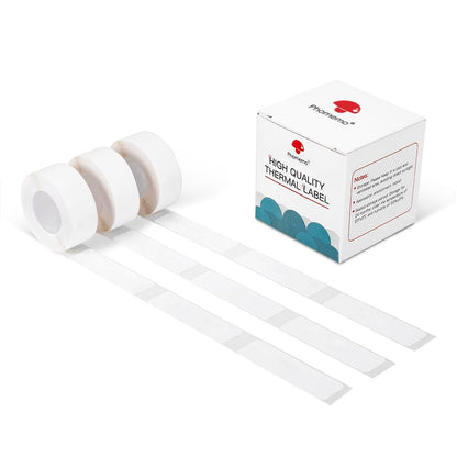 Phomemo D30 D30Pro Samoprzylepny papier samoprzylepny, biały, 14x50mm, do przenośnych drukarek Bluetooth, 3 rolki