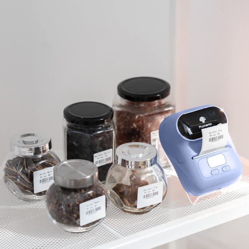 Label Maker - Phomemo-M110 Portable Bluetooth Thermal Mini Label Printer Machine, Sticker Maker, Barcode Printer, Apply to Labeling, Office, Cable, Retail, Compatible with Android & iOS System¡­