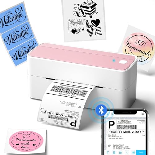 Phomemo 241BT lmprimante Etiquette Thermique 4x6, Imprimante Autocollante avec Vitesse d'impression 150mm/s -Via USB Bluetooth, pour DHL, UPS, Amazon, Ebay, Shopify