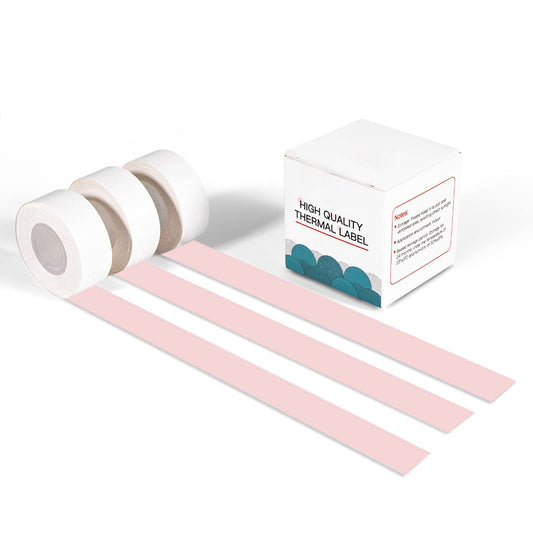 Phomemo D30 - Nastro per etichette rosa continuo, etichette termiche per cucina, file, indirizzo, regalo ed ecc, 3 rotoli