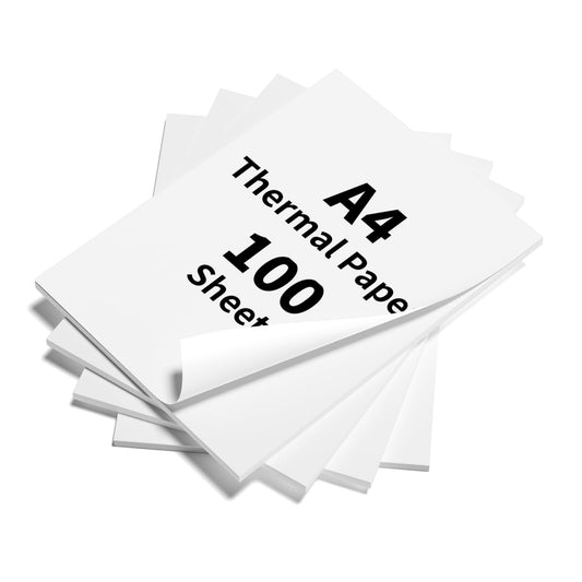Phomemo A4 Thermal Paper - White Quick-Dry Printer Paper, Multipurpose Thermal Paper Compatible for Phomemo M08F, M832, M833 Portable Thermal Printer and Brother PJ762 PJ763, 8.27''x11.69'', 100 Sheets