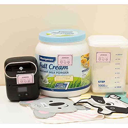 Phomemo Sticker Label M110/M221/M220/M120/M200/M110S Pink Label- 1.57''x1.18''(40x30mm) Thermal Label for Small Business, Home, Office, 230 Labels/Roll