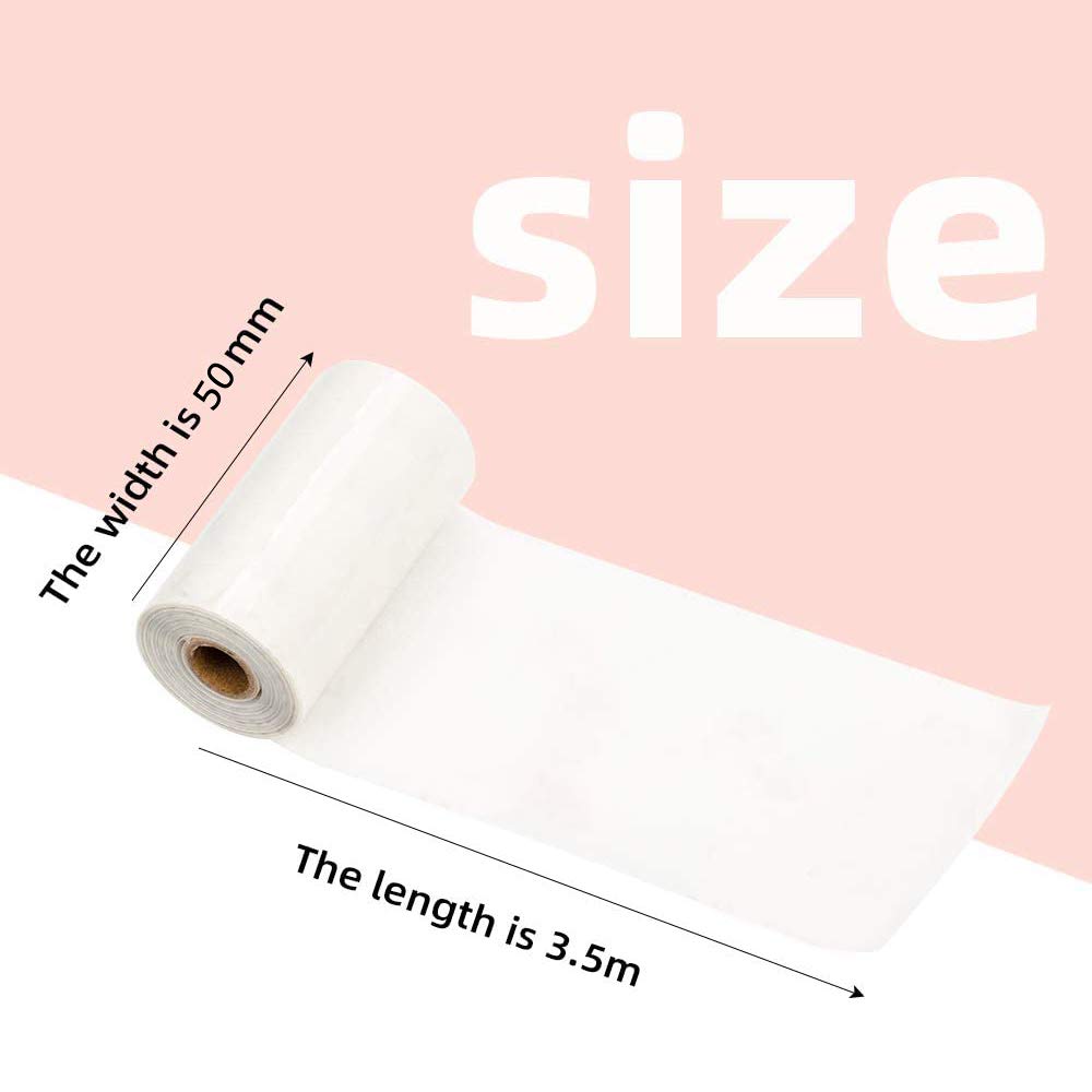 Phomemo Printer Paper - M02/M02Pro/M02S/M03/M03AS/M04S/M04AS Mini Sticker Printer Paper, White Mini Thermal Pinter Paper - Self-Adhesive Sticker Paper, 3 Rolls