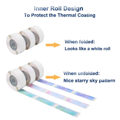 D30 Lot de 3 rouleaux de papier thermique pour impression d'images/code 1D/texte/symboles/prix/etc., compatible avec Phomemo D30, 12 x 40 mm