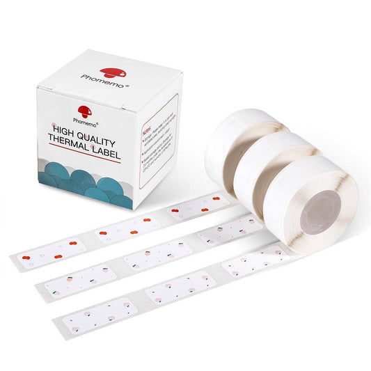hermal Label, self-Adhesive Label, 3/8''X1 1/2''(12mm X 40mm), 160 Labels/roll, D30 Thermal Printing Label Paper, 3 Roll