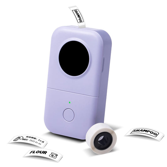 Mini Label Maker-Phomemo D30 Small Label Maker Machine, Bluetooth Label Maker Machine with Tape, for Home Office Organization, Purple