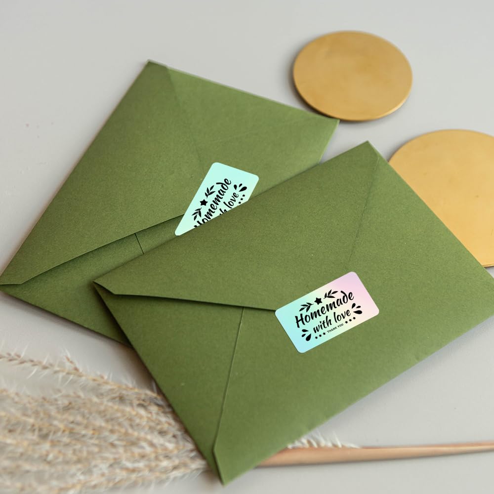 Phomemo 2.25'' x 1.25'' Color Laser Thermal Label, Paper Label, Thank You Direct Square Card Thermal Label, Logo, Name, Address, QR Code, 500 Labels, Laser