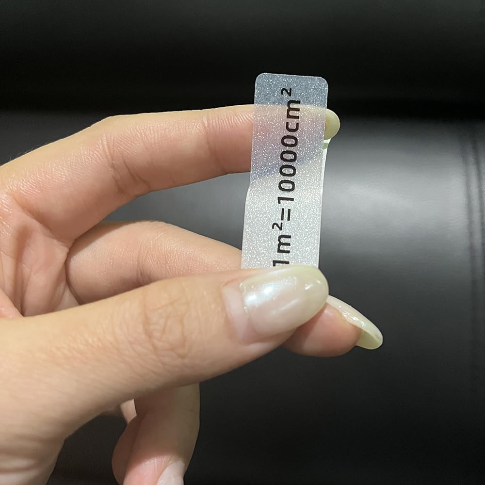 D30 Thermal Paper - Silver Glitter Label Paper, Adhesive Label, Thermo-Label Paper for Pictures/1D Code/QR Code/Text/Symbols/Excel/Price/Name, Home Work, 14x40mm, 3 Rolls