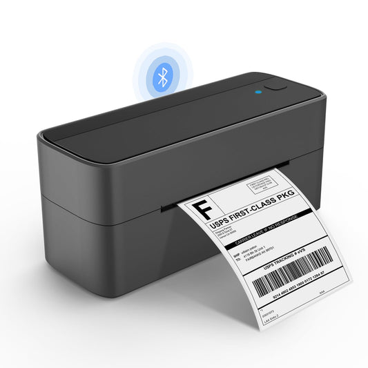 Phomemo 4x6 Shipping Label Printer - 241BT Bluetooth Thermal Label Printer Compatible with iOS&Android, Windows, Mac, Chrome OS, Wireless Thermal Printer for Small Business, Barcode, Packages - Black