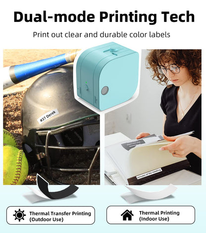 Phomemo P12-Pro Mini drukarka etykietuj?ca z Bluetooth, ?adowanie przez USB, drukarka etykiet do domu, biura i ma?ych firm, bezprzewodowa drukarka etykiet do telefon¨®w z systemem iOS i Android