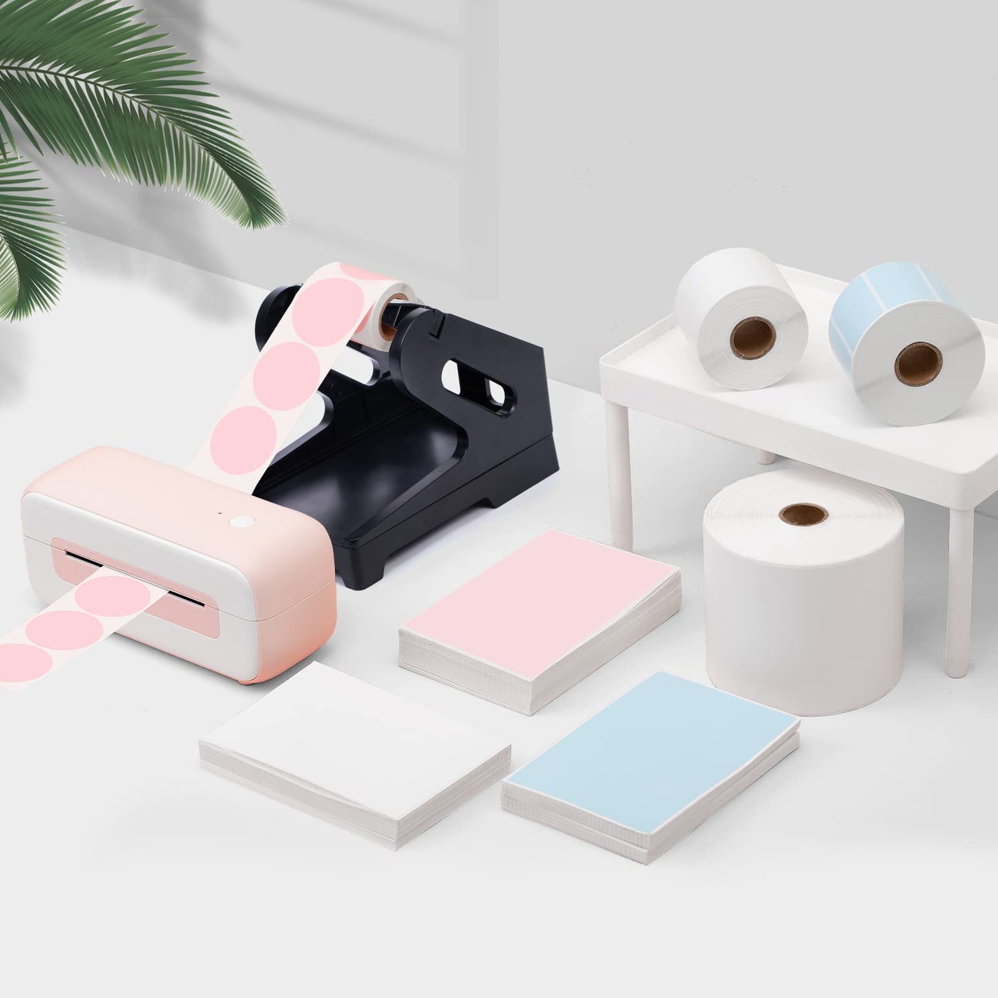 Phomemo Thermo-labelhouder 2-in-1 voor rollen en eindeloze etiketten, compatibel met Phomemo, Rollo, Asprink, iDPRT, Polono, Itari labelprinter