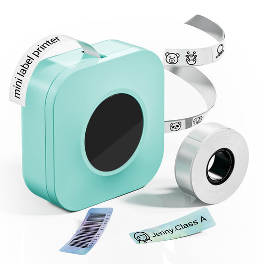 Mini Label Maker-Phomemo Q30S Bluetooth Small Label Maker Machine, Handheld Label Maker Wireless Thermal Labeler Printer, for Home Office Organization, Green