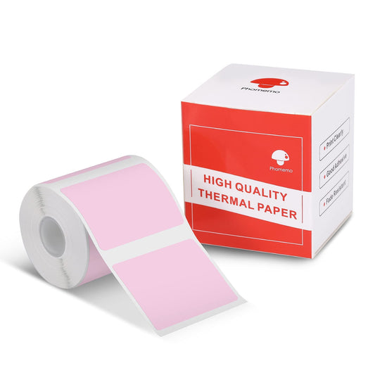 Phomemo Thermal Labels for Phomemo M110 M200, Label, Multifunctional Adhesive Label, 40 x 30 mm (1.57 x 1.18 inch), Suitable for Phomemo M110 M200, Label Printer, 230 Labels/Roll, Light Pink