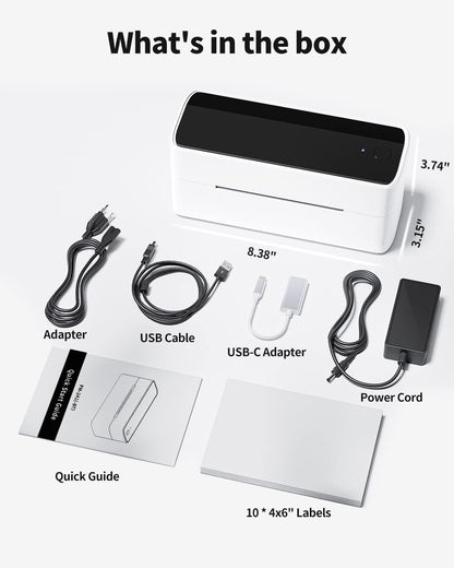 Phomemo Stampante Etichette Adesive Bluetooth, PM241BT Stampante Termica Etichette 4x6 per Mac/PC, Stampante Termica per Amazon, Etsy, Shopify, Royal Mail, DHL, FedEx, UPS