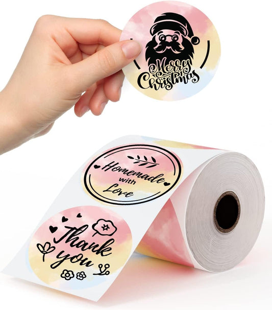 Phomemo 3'' éTiquettes Thermiques En Couleur (500pcs) Pour Imprimante D'éTiquettes D'ExpéDition 4xl - éTiquettes Autocollantes Pour Les Petites Entreprises, RéSistantes Aux Rayures Et à L'Eau