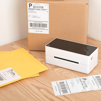 Phomemo Thermische Direct Shipping Labels, 10,16 x 15,2 cm, 500 stuks, 4 x 6, zelfklevend thermisch verzendlabelpapier, geschikt voor expresbedrijven, compatibel met desktoplabelprinters, 500