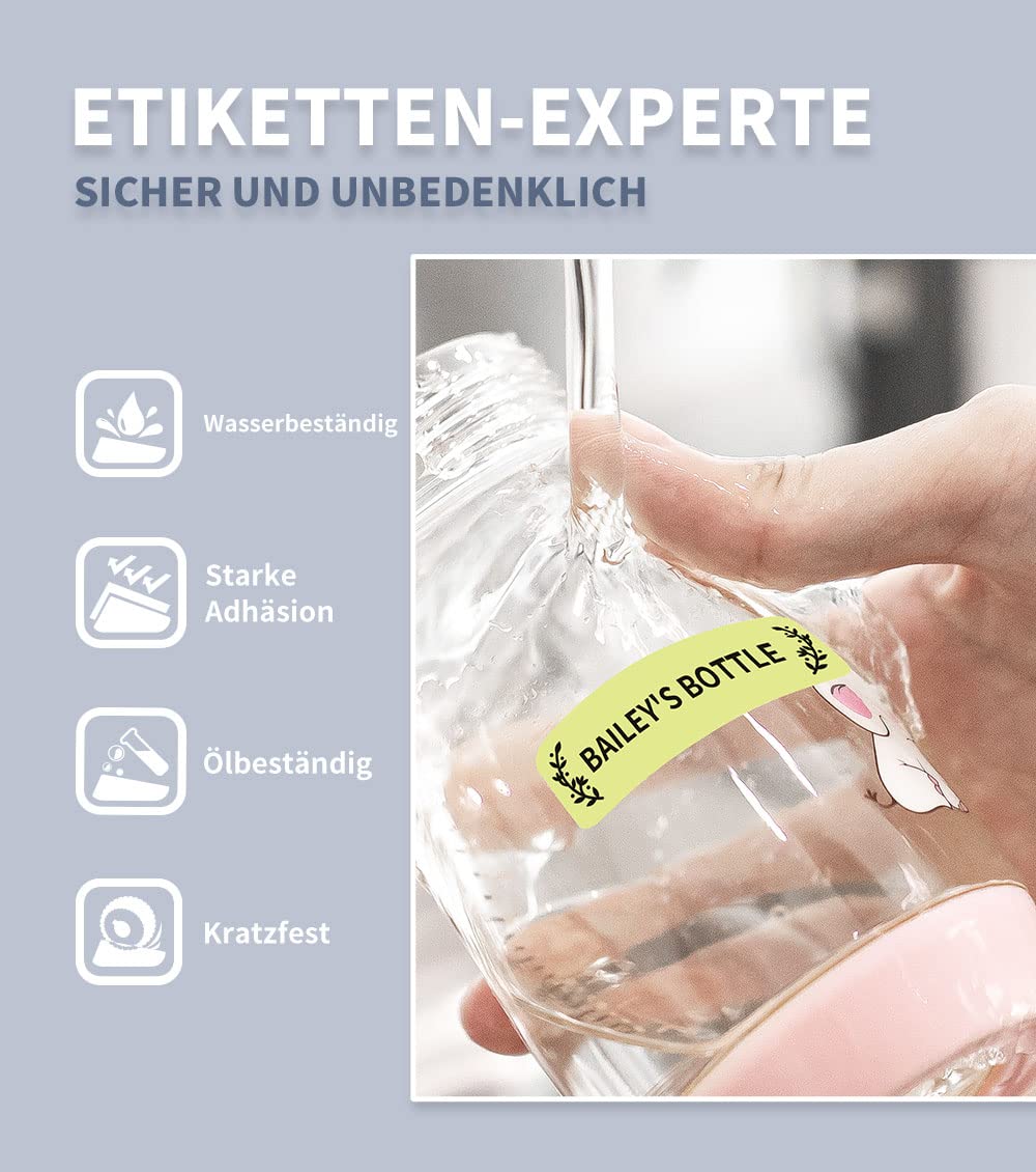 Phomemo Q31 Etikettendrucker, Mini Etikettiergerät Bluetooth, Beschriftungsgerät Selbstklebend 203 DPI für Zuhause, Büro,Thermischer Labeldrucker für iOS & Android, mit 1 Rollenetikett