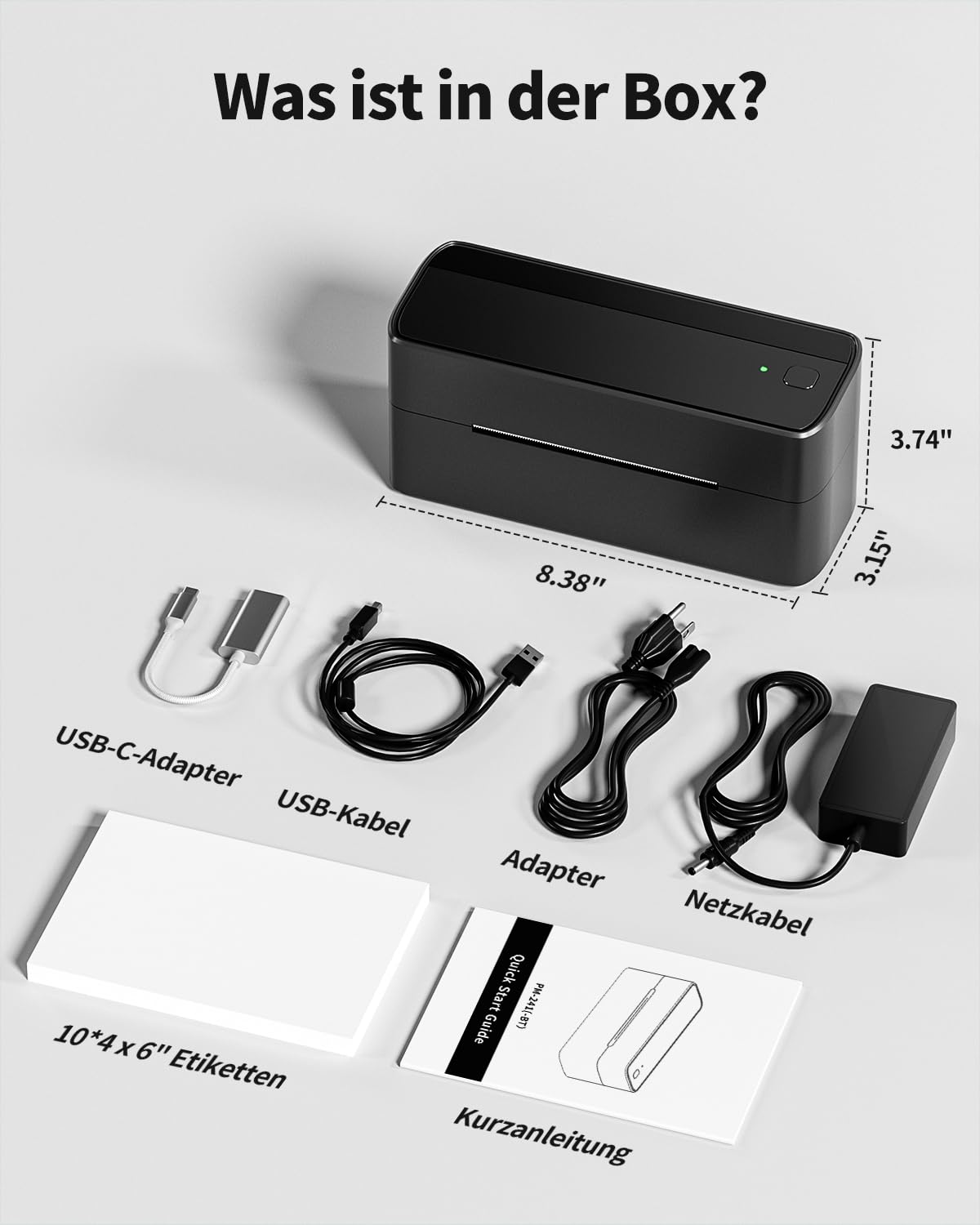 Phomemo Stampante per etichette Bluetooth, stampante termica DHL 4XL, stampante per etichette per Mac/PC, stampante per etichette di spedizione, stampante per codici a barre, Amazon, Ebay, Etsy &.