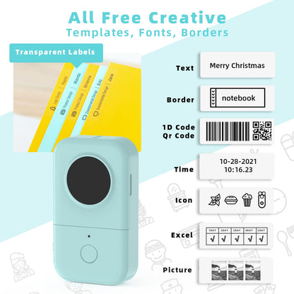 Goknu Sticker Maker Machine, Handheld Thermal Label Maker, Bluetooth Wireless Label Printer, D30 Label Maker Name Price Sticker Printer, Connection with Bluetooth for Home Office Supermarket Store