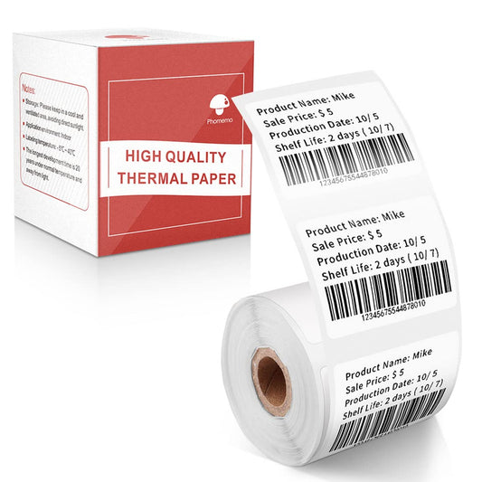Étiquettes autocollantes carrées polyvalentes pour phomemo M110 / m221 / m220 / m120 / M200 / m110s, 1,57 ''x 1,18'' (40x30mm), 230 étiquettes/rouleau, Noir et blanc