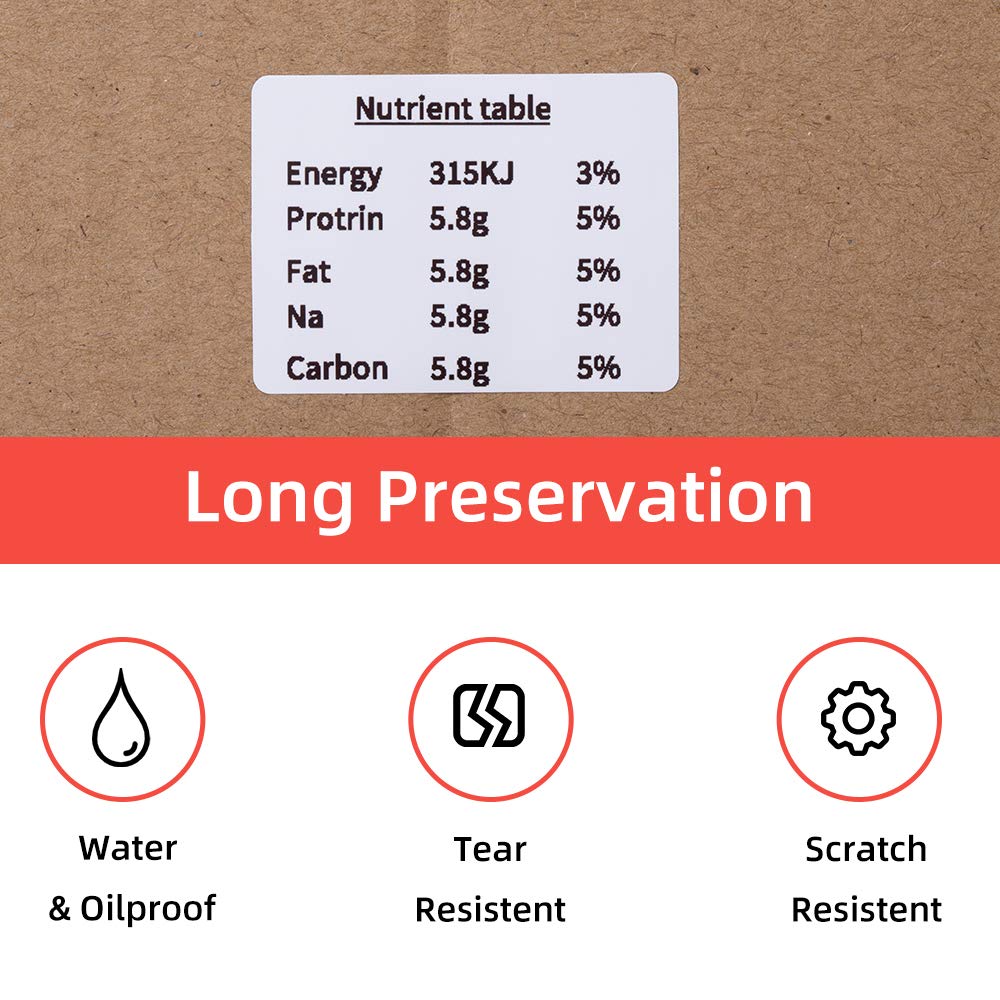 3 Rollen Phomemo 1.57 ''x1.18'' (40x30mm) selbstklebende Thermodirekt-Etiketten, Thermo-Etikettenpapier für Phomemo M110/M120/M220/M200 Etikettierer, für Barcode, Adresse, Preis etc.