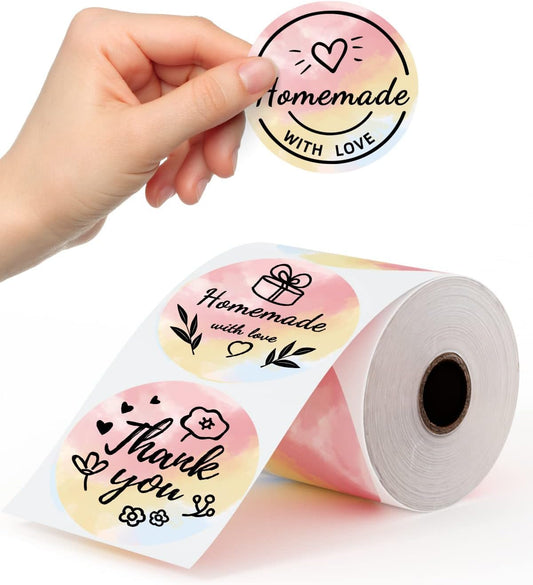 Phomemo 2'' éTiquettes Thermiques En Couleur (750pcs) Pour Imprimante D'éTiquettes D'ExpéDition 4xL - Étiquettes autocollantes, compatible avec MUNBYN, Phomemo, Polono, Étiquettes d'expédition sans BPA