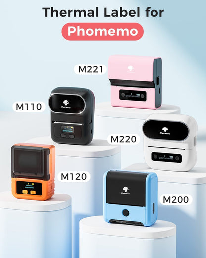 Phmemo M110 M200 50 x 50 mm Iridescent Colour Labels, 140 Sheets/Roll, Iridescent Colour A, Door M110/M110S/M120/M200/M220, 50 x 50 mm Thermal Round Colour Tone Label