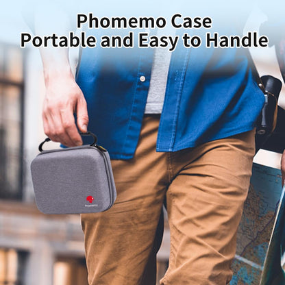 Phomemo Sac portable pour imprimante d'¨¦tiquettes M221/M220/M110/M120/M200, r¨¦sistant aux chocs, ¨¦tanche, support pour imprimante d'¨¦tiquettes avec ruban, avec poche en filet pour accessoires (noir)