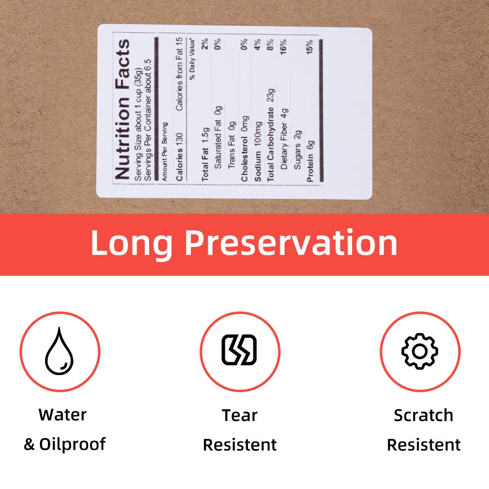 6 rotoli di adesivi per stampanti Phomemo M110/M120 da 50 x 80mm, etichette termiche autoadesive per Phomemo M110/M120/M220/M200, per indirizzi, etichette abbigliamento, ecc