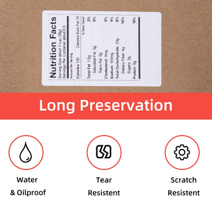 6 rotoli di adesivi per stampanti Phomemo M110/M120 da 50 x 80mm, etichette termiche autoadesive per Phomemo M110/M120/M220/M200, per indirizzi, etichette abbigliamento, ecc