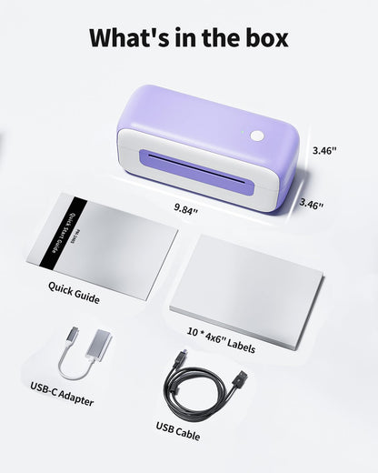 Phomemo B246d, Monochrome Label Printer, Thermal Printer 4x6, Shipping for Small Busines, Compatible with Amazon, Ebay, Shopify, Etsy, UPS, FedEx, DHL, etc