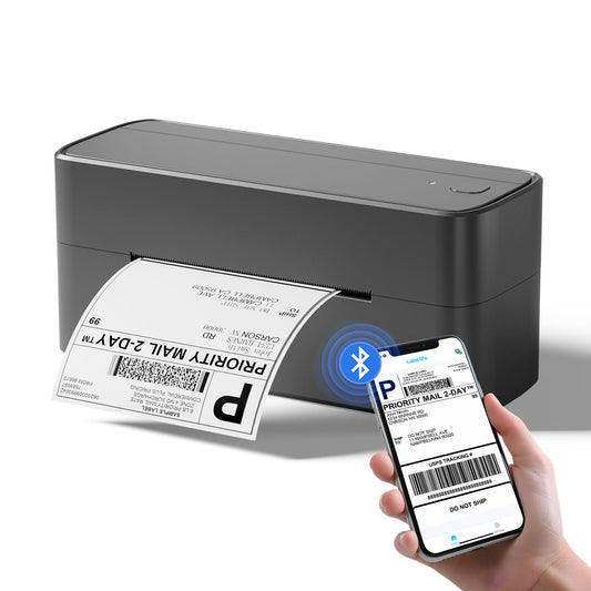 Phomemo 241BT Impresora Etiquetas Autoadhesivas 4x6, Impresora Termica Pegatinas Bluetooth par Imprimir Etiquetas de Env¨ªo, Compatibile con Amazon, DHL, Etsy, DPD, UPS, Ebay & Shopify