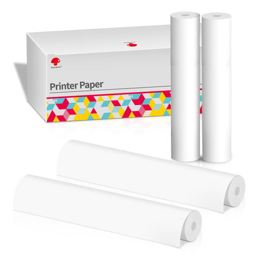 Phomemo Papier D'impression Thermique A4 4 Rouleaux, 210x297 mm, Sans Bisph¨¦nol A, Compatible avec L'imprimante Portable Phomemo M832/M834, pour Voyage, Maison, Photo, 20 Feuilles/Rouleau
