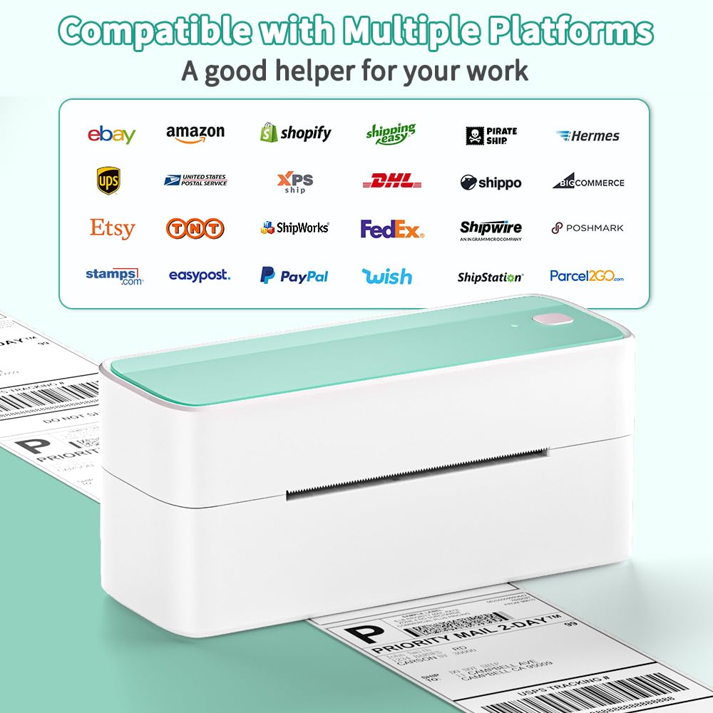 Phomemo Bluetooth Thermal Label Printer, 241BT 4X6 Shipping Label Printer for Shipping Packages, Wireless Label Printer for Small Business, Compatible with iPhone, Android, Amazon, eBay, Shopify, UPSP