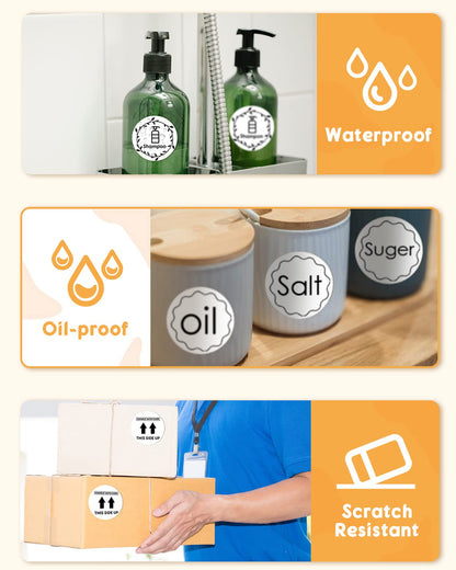 Phomemo 2'' Round Thermal Labels, Self-Adhesive Circle Sticker Printer Label, Circular Direct Thermal Printer Label for Thanks Card, Logo Design, Name/Price, Address, QR Code, 750 Labels/Roll, White