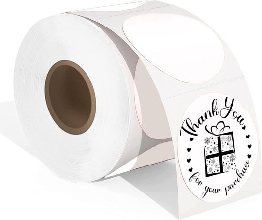 éTiquettes D'ExpéDition Rondes Blanc De 50'' * 50'' Pour Imprimante D'éTiquettes D'ExpéDition 4xl, éTiquettes Autocollantes Pour Imprimante Thermique, Compatibles Avec Munbyn, Phomemo, Polono, Sans Bpa