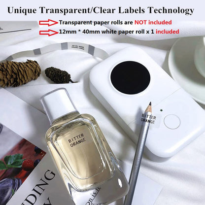 Label Machines - Phomemo D30 Label Printer Inkless Sticker Machine Thermal Label Printer Sticker Printer for Price Name Document Jewel Wires, Compatible with iOS Android, White