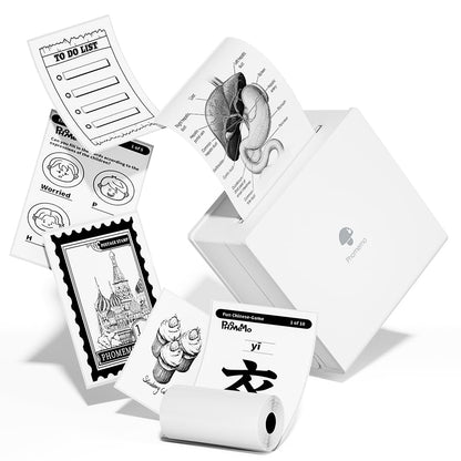 Drukarka Bluetooth Phomemo M02 Termiczna drukarka kieszonkowa Natychmiastowa drukarka fotograficzna Przenośna drukarka pokwitowań kompatybilna z Androidem iPhone iPad do Journal Travel Kids DIY White