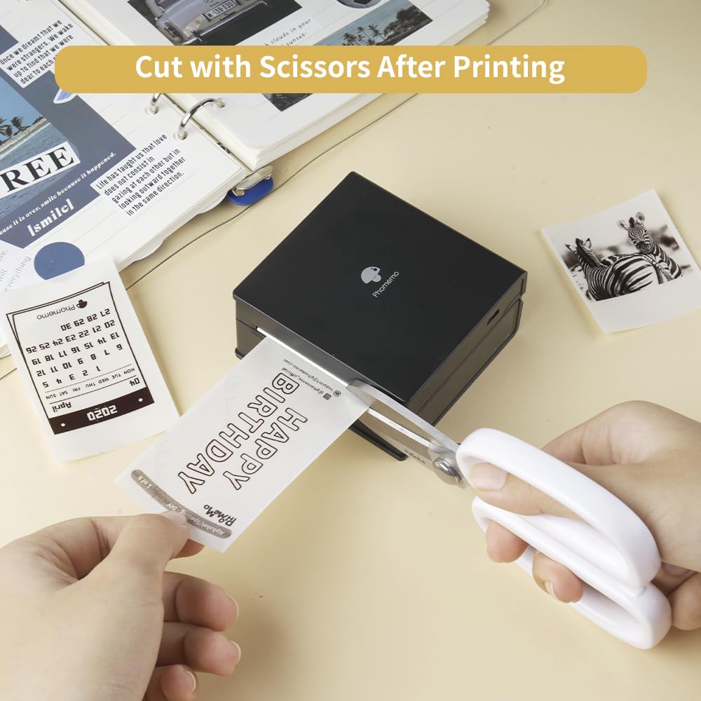 Phomemo Printer Paper - M02/M02Pro/M02S/M03/M03AS/M04S/M04AS Mini Sticker Printer Paper, Transparent/Silver Glitter/Golden Glitter Mini Pocket Pinter Paper - Self-Adhesive Sticker Paper, 3 Rolls