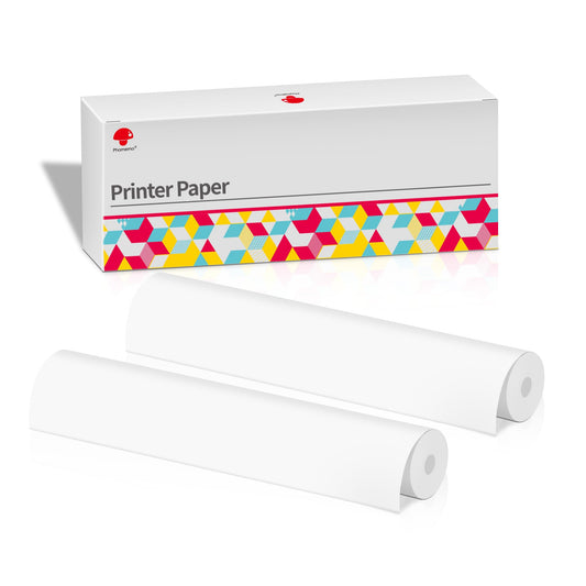Phomemo A4 Thermodruckpapier 2 Rollen, Kompatibel mit Phomemo M832/M834 Mobiler Drucker f¨¹r Unterwegs, 210x297 mm BPA-freies Thermopapier f¨¹r Reisen, Zuhause, Foto, 20 Blatt/Rolle