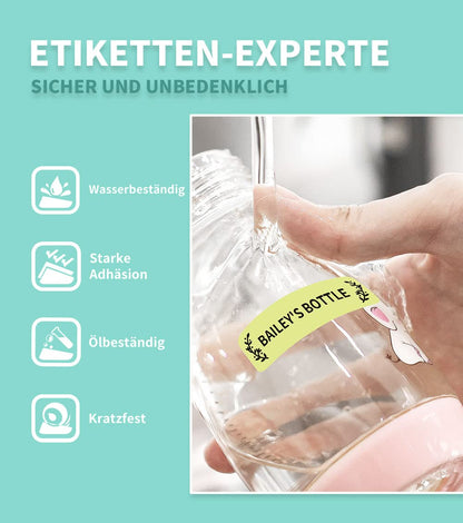 Phomemo Q31 Tragbares Etikettiergerät Mini Labelmaker, Bluetooth Labeldrucker für iOS & Android, Beschriftungsgerät Selbstklebend Etikettendrucker Label Printer-mit 1 Rollenetikett