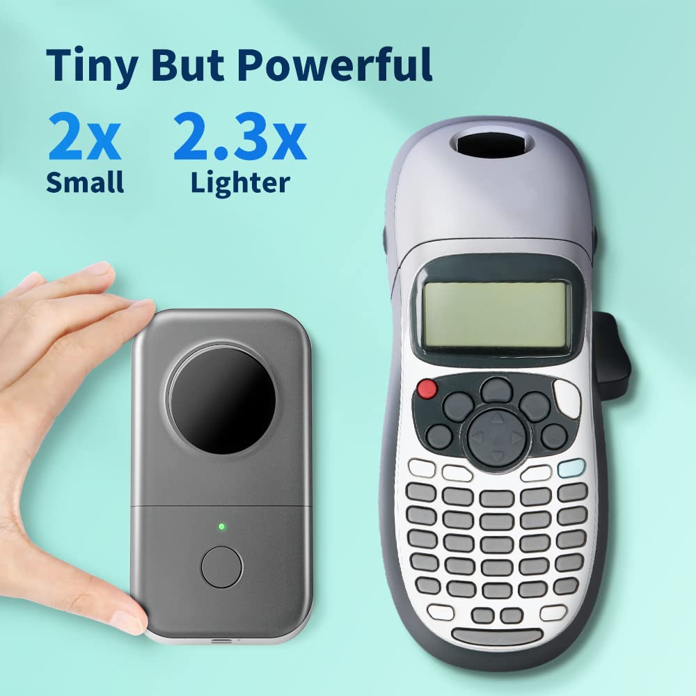 Phomemo D30 Etichettatrice Bluetooth, Mini Etichettatrice Etichette Adesive, Stampante Termica per iOS & Android,Bluetooth Stampante Etichette Autoadesive per La Casa, L'ufficio e la Scuola - Nero