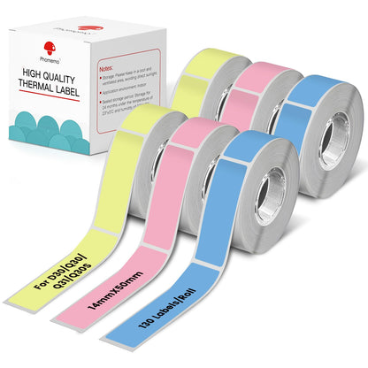 Phomemo D30 6 rouleaux d'étiquettes autocollantes D30 12 mm × 40 mm, compatibles avec l'imprimante d'étiquettes Phomemo D30, 160 / rouleau, au total 6 rouleaux (Starry Sky)
