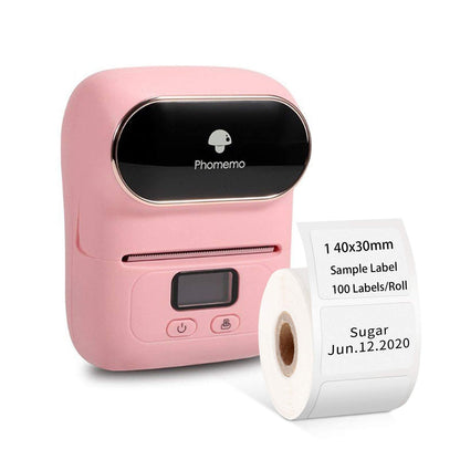 Label Printer - Phomemo-M110 Portable Bluetooth Thermal Mini Label Maker Machine, Sticker Maker, Barcode Printer, Apply to Labeling, Office, Cable, Retail, Compatible with Android & iOS System