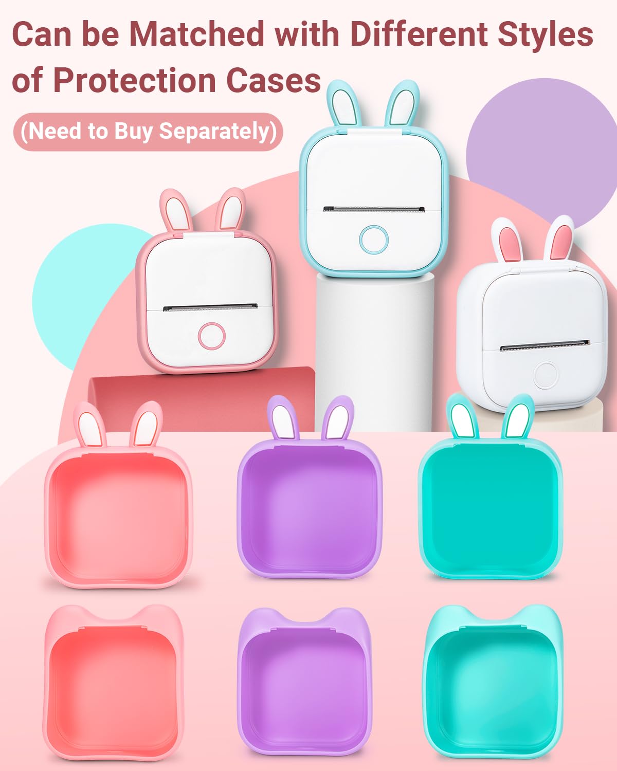 Phomemo T02 Drucker, Mini Sticker Fotodrucker f¨¹r Mobiler, Handy Thermodrucker f¨¹r Smartphone, 203dpi H?nde Sticker Drucker,Aufkleber Bluetooth Drucker f¨¹r Organizer Teenager Student Lehrer