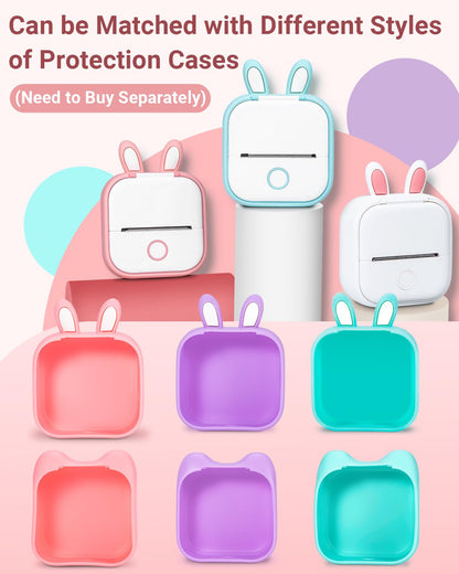 Phomemo T02 Drucker, Mini Sticker Fotodrucker f¨¹r Mobiler, Handy Thermodrucker f¨¹r Smartphone, 203dpi H?nde Sticker Drucker,Aufkleber Bluetooth Drucker f¨¹r Organizer Teenager Student Lehrer