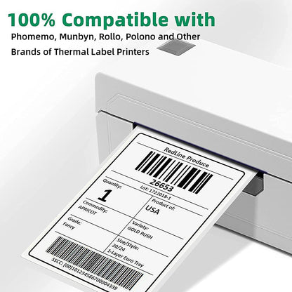 Kargo etiketleri 4x6 500 etiket/rulo, MUNBYN, Phomemo, Polono etiket yazıcıları ile uyumlu, BPA içermeyen kargo etiketleri DHL, UPS, DPD için kendinden yapışkanlı termal etiketler-100 x 150 mm