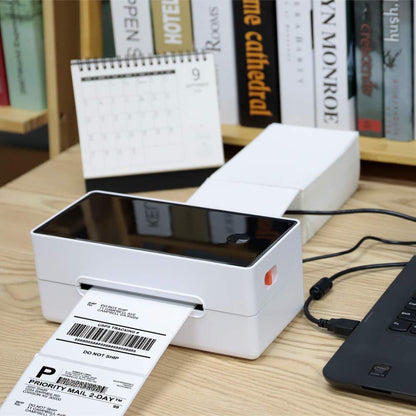 Phomemo 10x15 cm (4x6'') thermische printerlabel, thermisch direct verzendlabel, verpakkingslabel, compatibel met Rollo Dymo Phomemo en andere 4x6'' labelprinters, 500 4x6'' fanfold label