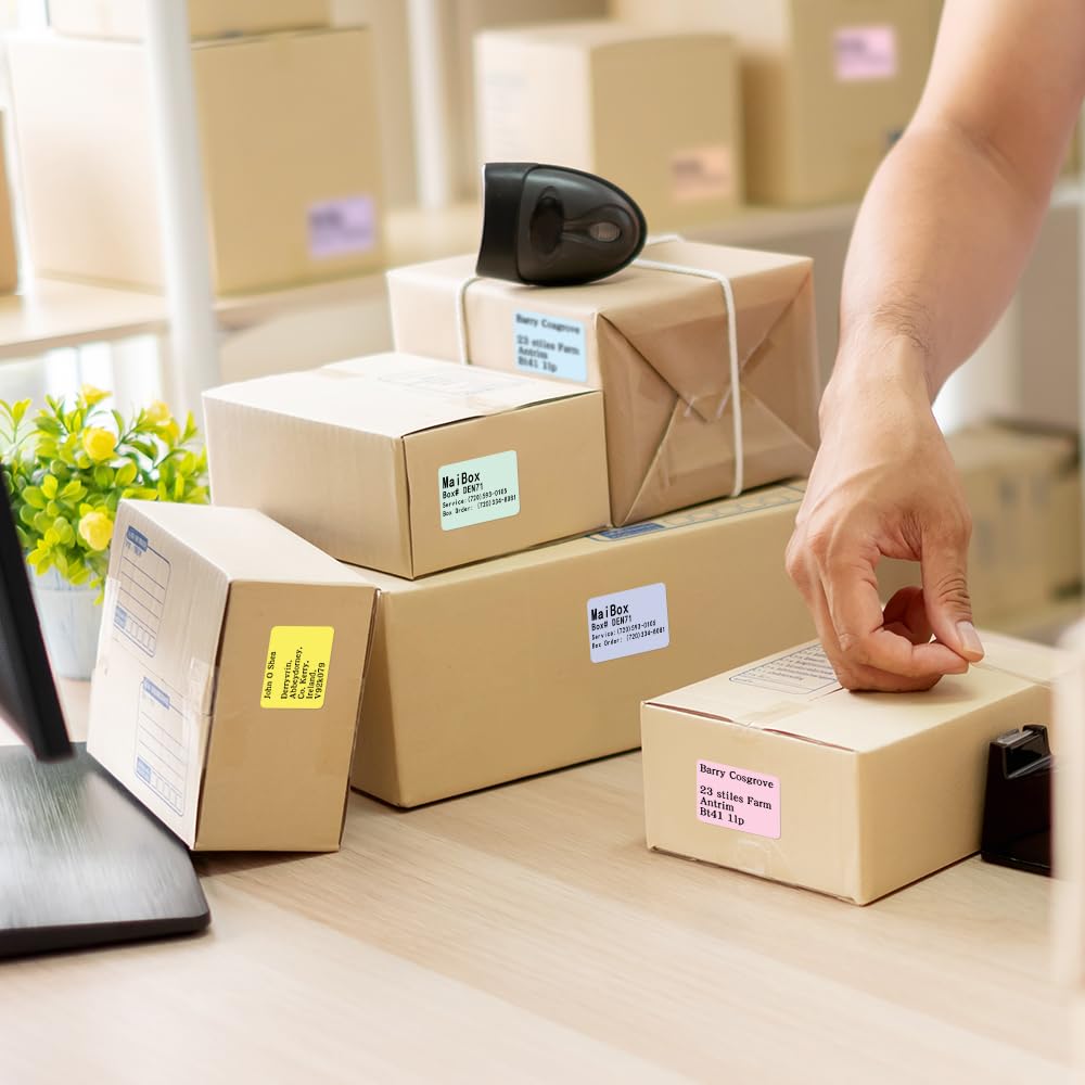 Phomemo Rectangular Thermal Labels, 40mm*30mm, 230/Roll, 6 Rolls, for M110 M120 M200 M220 M221 Label Maker